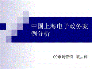 中国上海电子政务案例分析.ppt.ppt