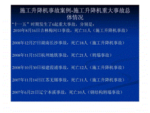 建筑施工升降机事故案例全员安全培训课件.ppt