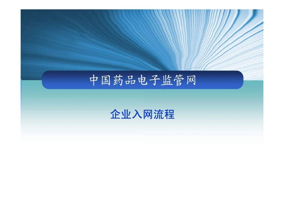 中国药品电子监管网企业入网流程介绍医药卫生专业资料.ppt.ppt_第1页