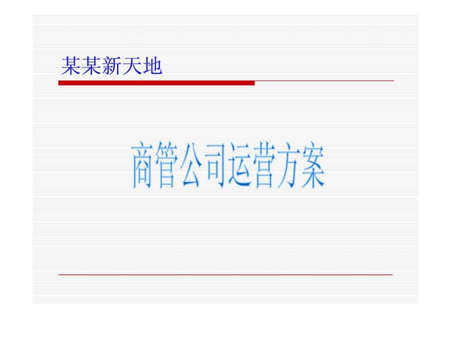 某商业经营管理公司运营方案.ppt_第1页