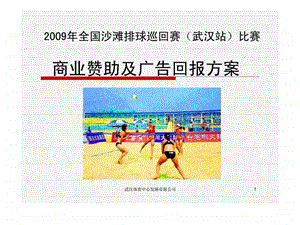全国沙滩排球巡回赛武汉站比赛商业赞助及广告回报方案.ppt