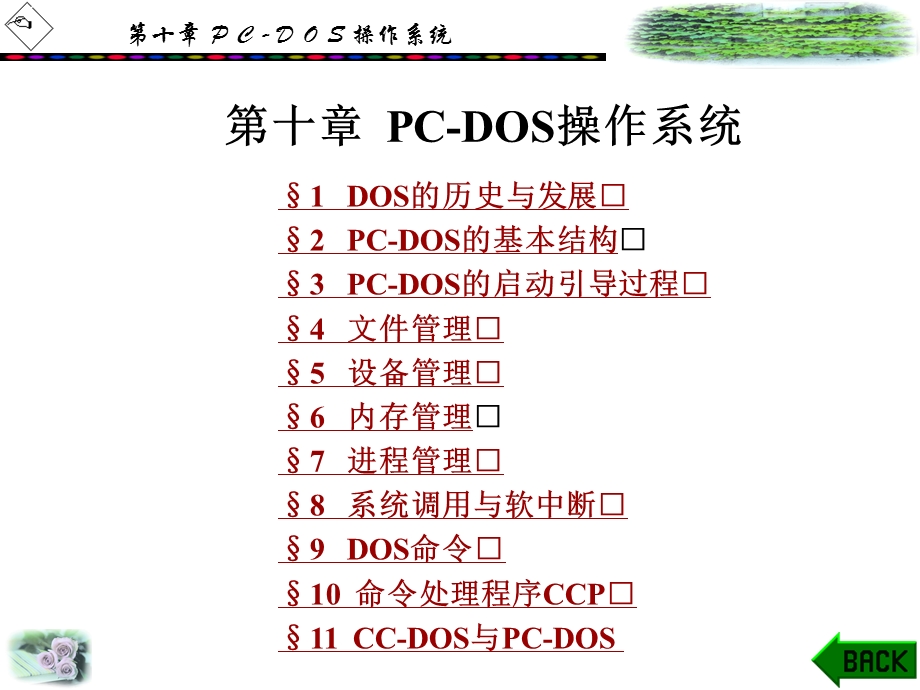 第十章PCDOS操作系统ppt课件.ppt_第1页