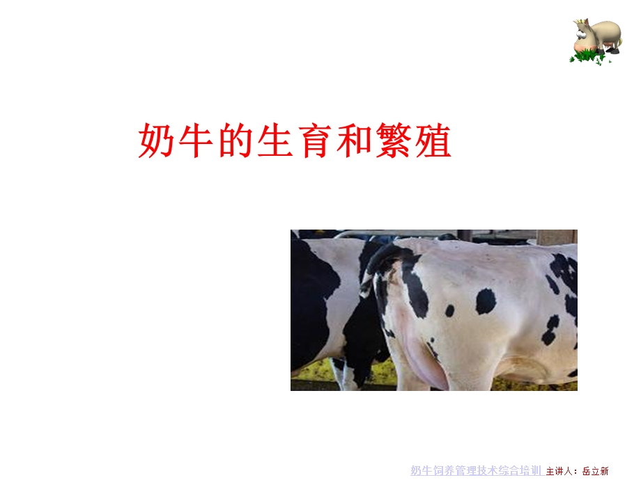 奶牛繁殖与发情鉴定.ppt_第1页