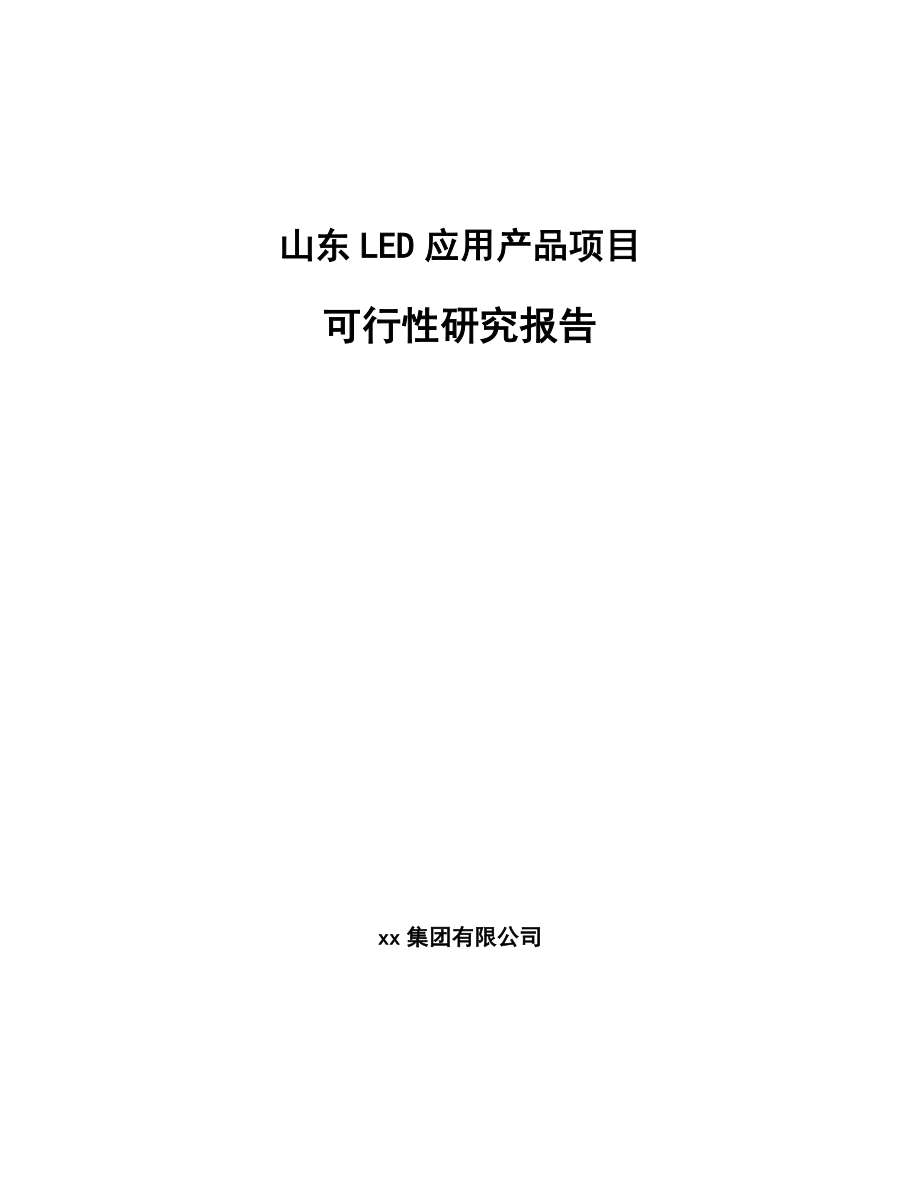 山东LED应用产品项目可行性研究报告.docx_第1页