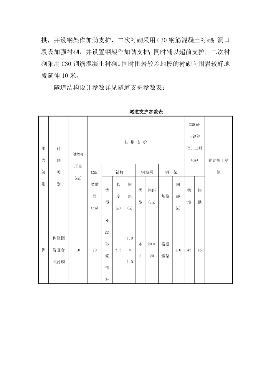 [重庆]304m隧道工程施工图设计(新奥法 复合式衬砌)yg.doc_第3页