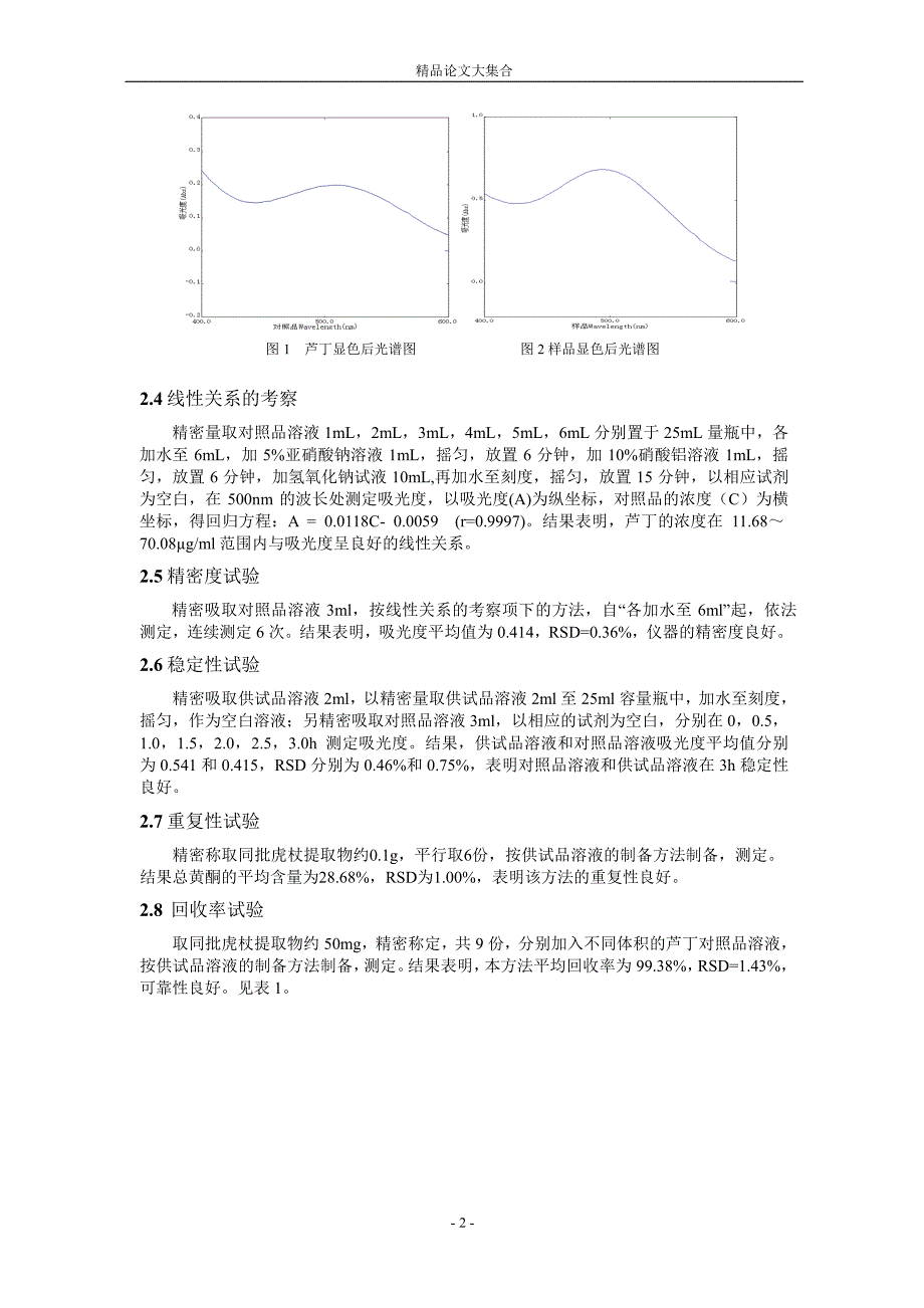 虎杖提取物中总黄酮的含量测定.doc_第2页