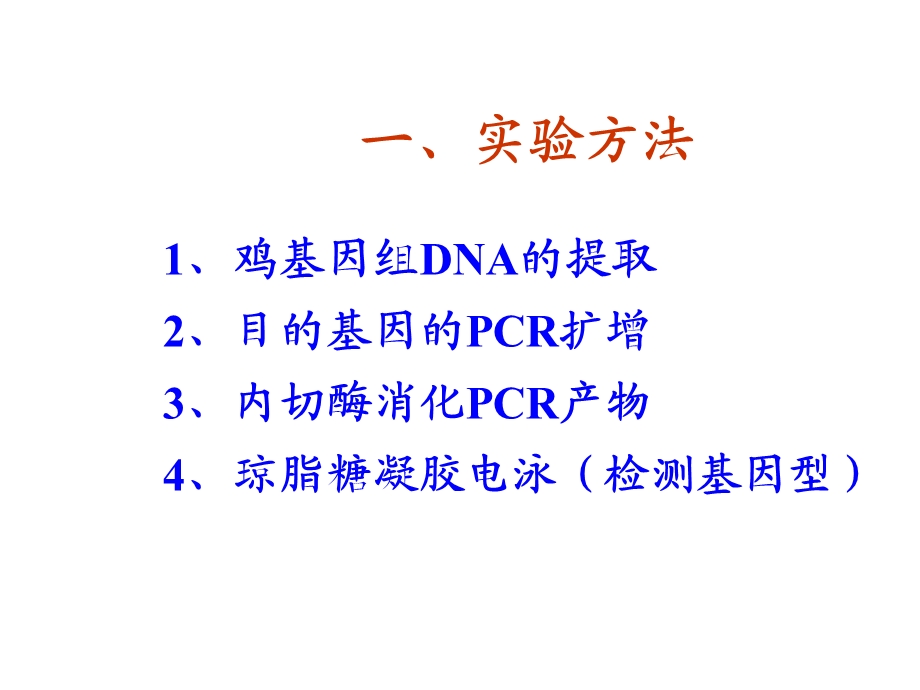 实验七鸡基因组的PCR-RFLP分析.ppt_第2页