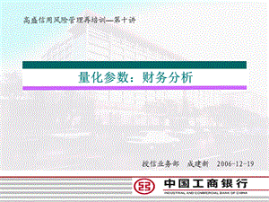 量化参数：财务分析第十讲.ppt