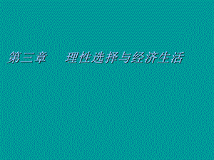 经济社会学第三章理性选择与经济生活.ppt