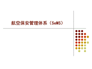 航空安保管理体系SeMS.ppt