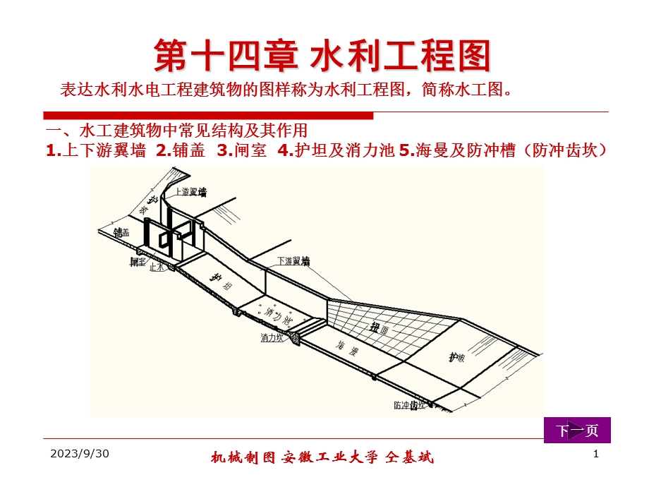 工程制图第十四章水利工程.ppt_第1页