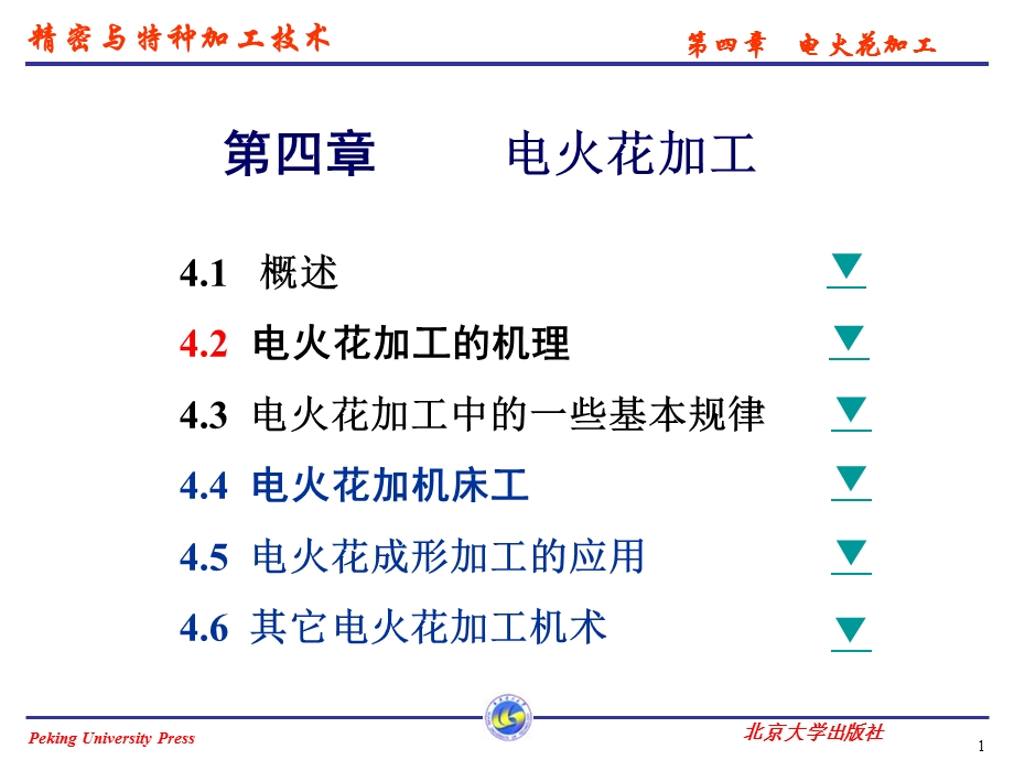 精密与特种加工技术第四章电火花加工.ppt_第1页