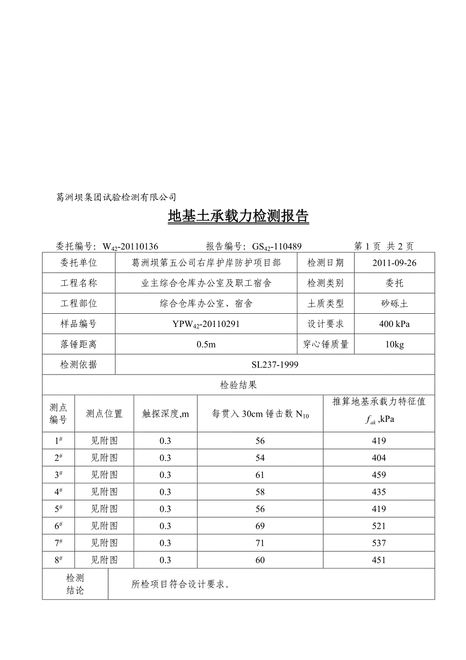 地基土承载力检测报告.doc_第1页