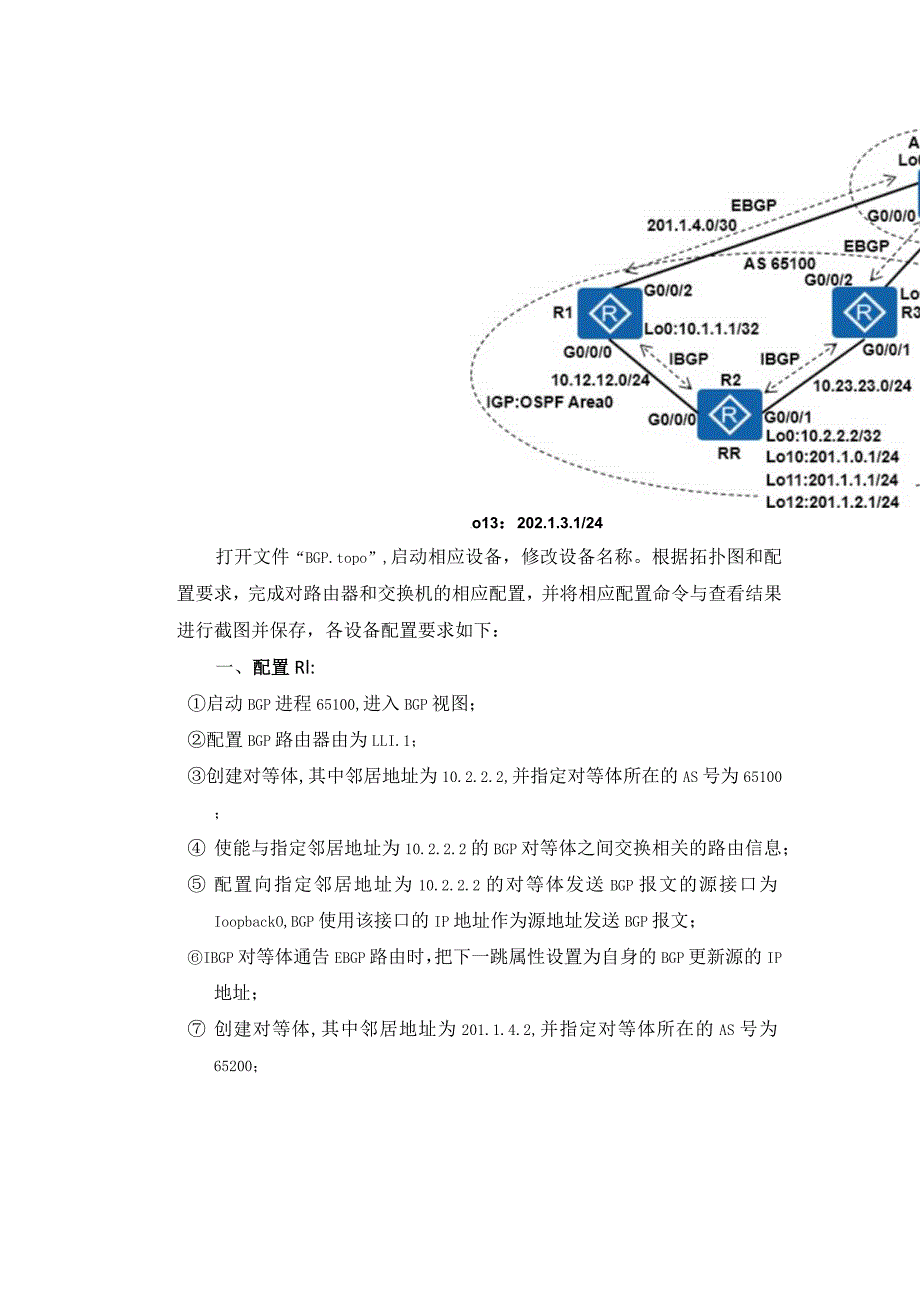 大学BGP复习部分参考代码.docx_第1页