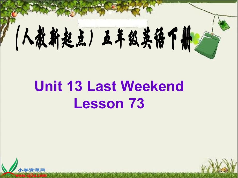 人教新起点版英语五年级下册《Unit13Lesson73》课件.ppt_第1页