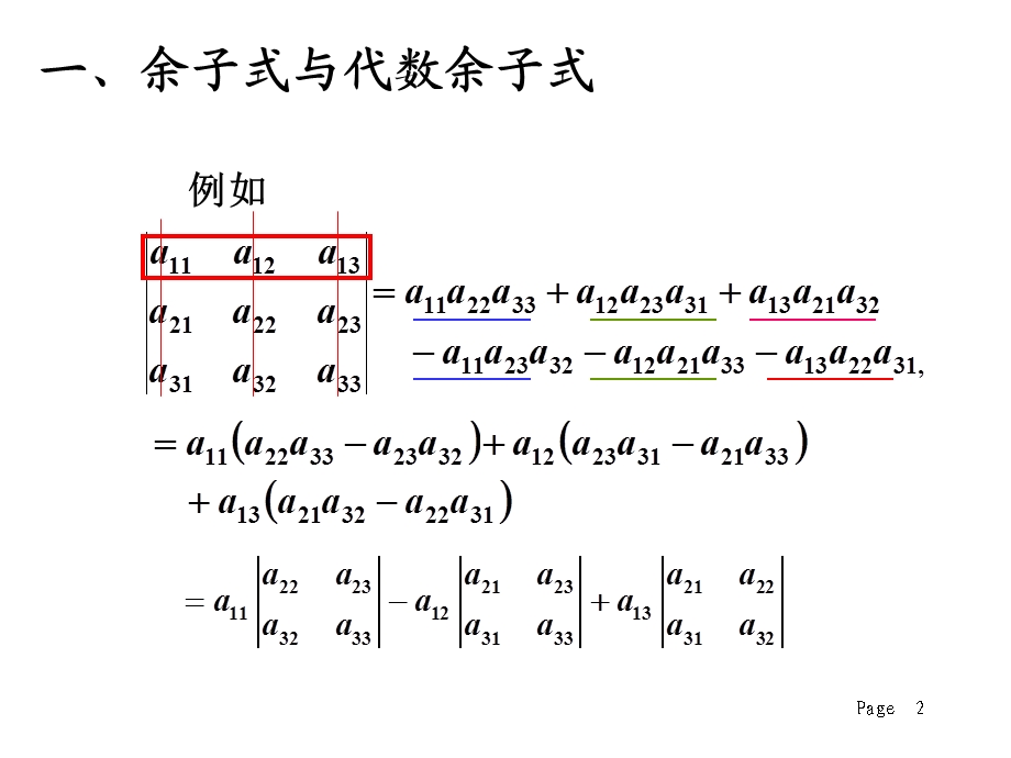 行列式按一行或一列展开及行列式的计算.ppt_第2页