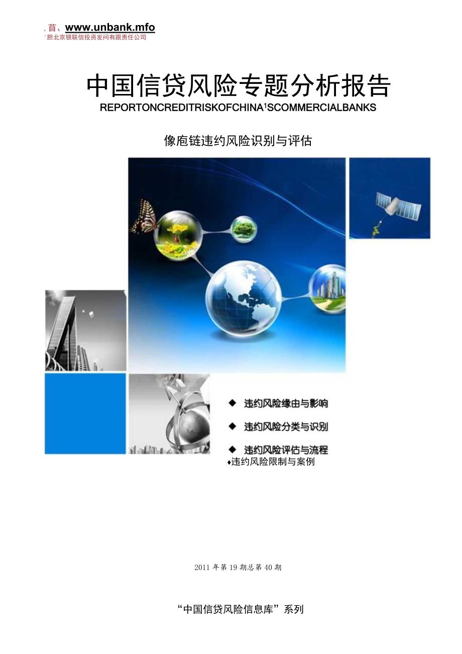 中国信贷风险专题分析报告2011年第19期—供应链违约风险识别与评估.docx_第1页