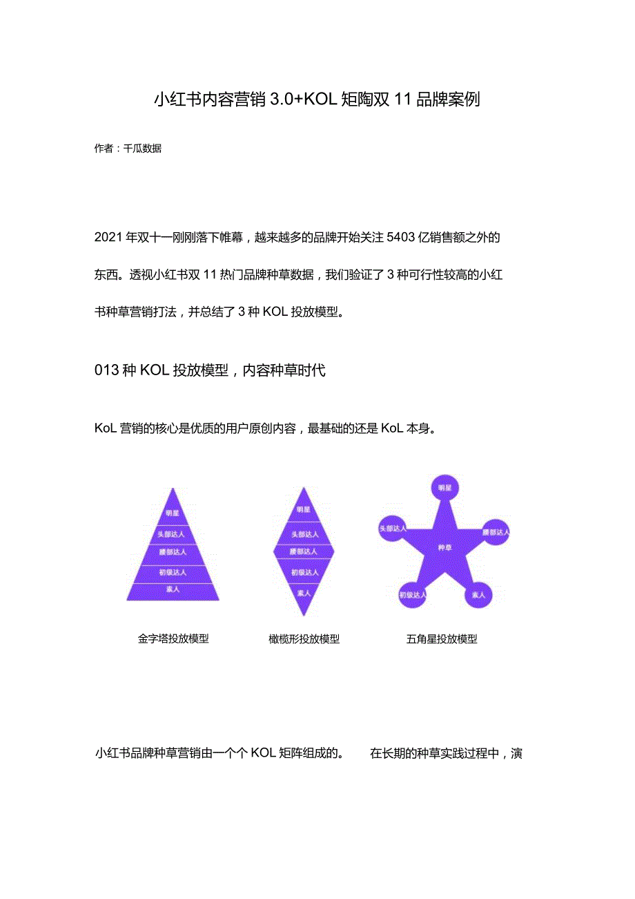 小红书内容营销3.0+KOL矩阵双11品牌案例.docx_第1页