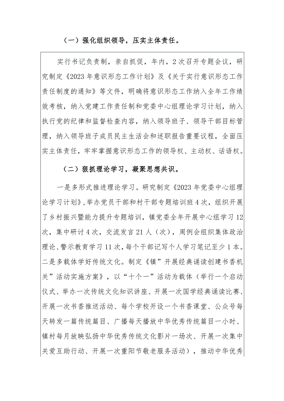 2023年度意识形态工作总结及2024年工作计划报告（最新版）.docx_第2页