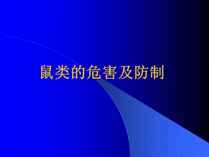 鼠类的危害及防制.ppt